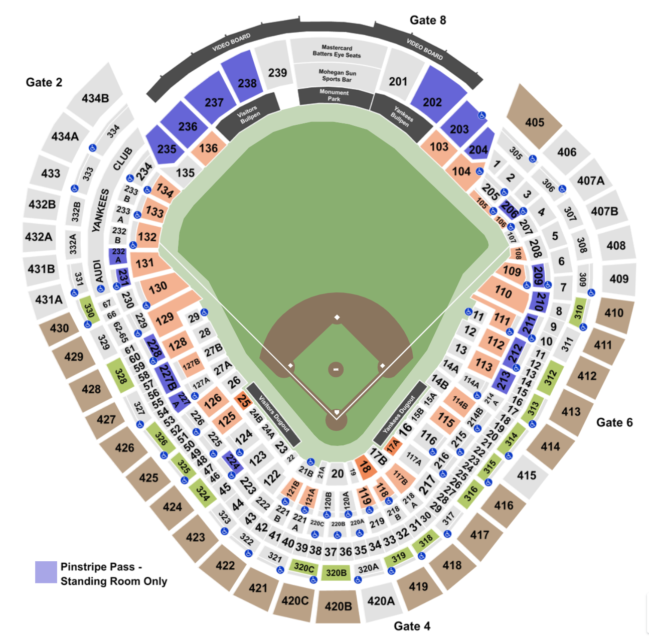 Yankee Stadium Seating Charts + Info On Rows, Sections And Club Seats